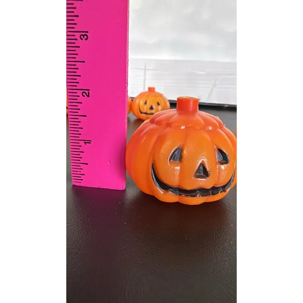 8 Vintage Pumpkin Halloween String Light Covers Replacement  Hard Plastic